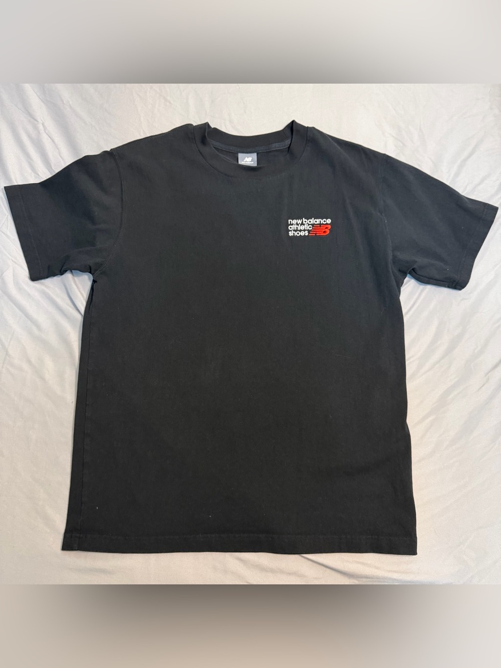 New Balance Men's Black Short Sleeve Embroidered Logo T-Shirt